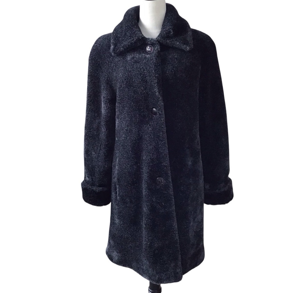 Anthropologie Bernardo Teddy Bear Fuzzy Faux Fur Coat Women’s Size Small